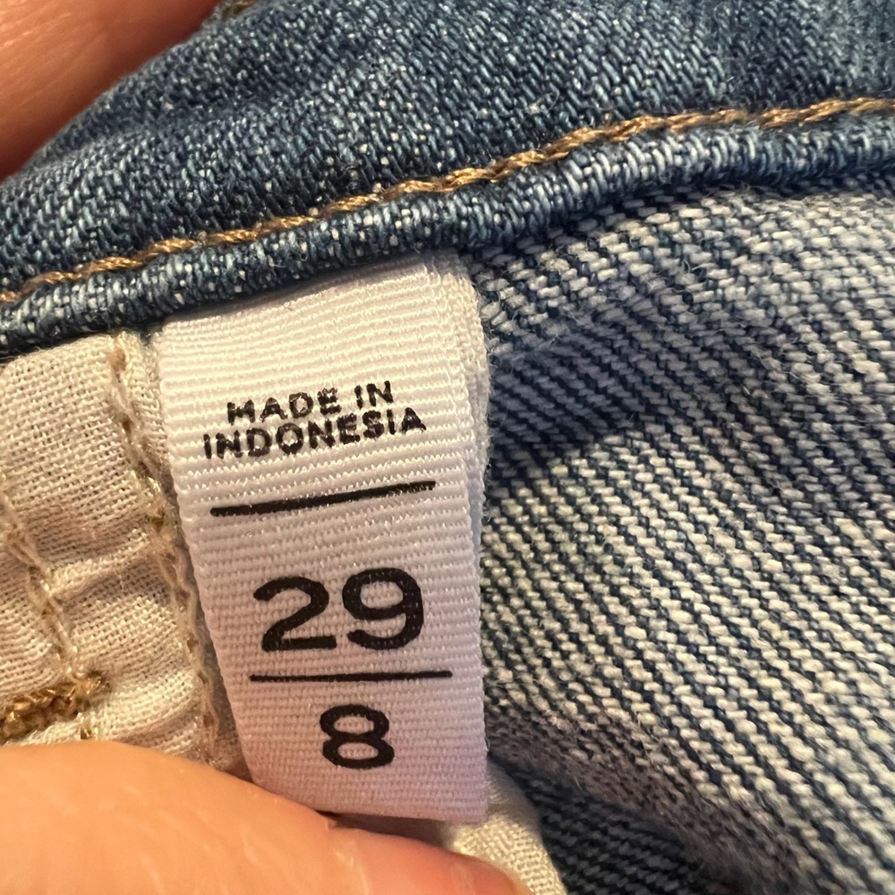 LOFT Dark Blue Jean Shorts - Picture 4 of 7